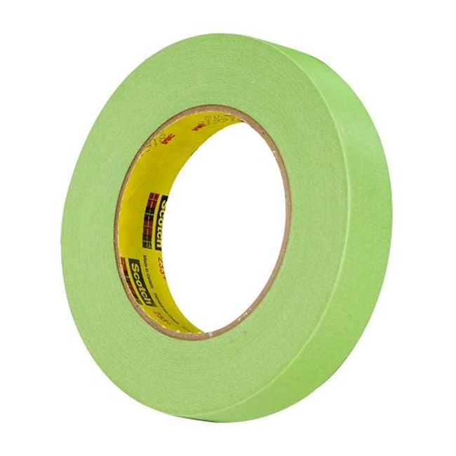 Masking Tape Verde Mod 233+ 1 Pulg x 55m 3M Automotriz 26336